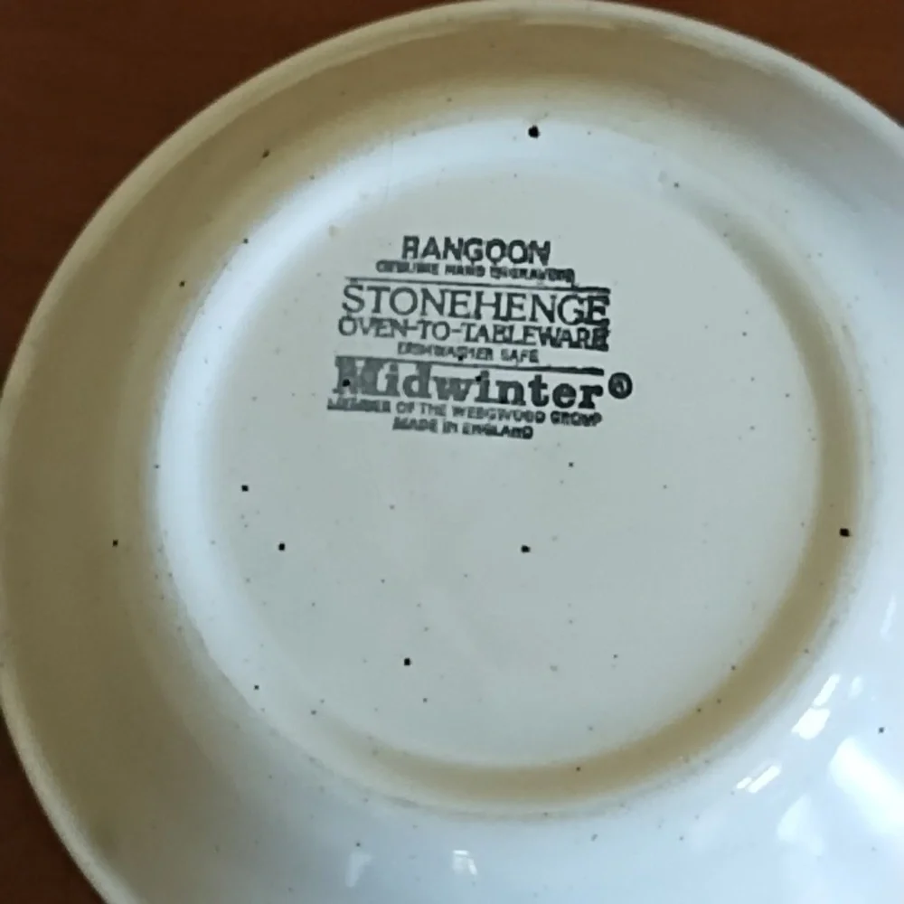 Vintage Midwinter Stonehenge Rangoon Cereal Bowl Bamboo Motif Discontinued As Is